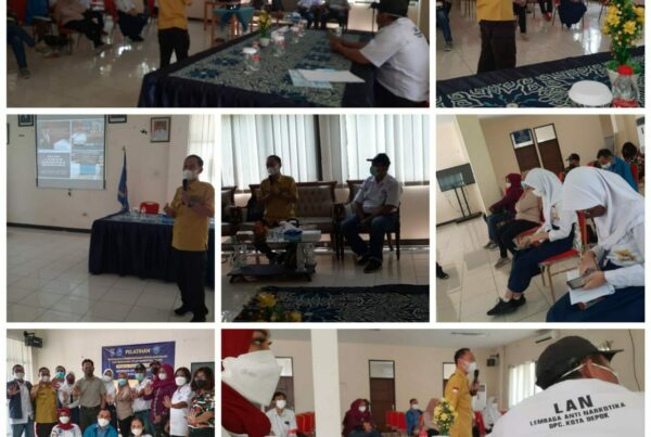 pelatihan Komunikasi Informasi dan Edukasi (KIE) P4GN di lingkungan Lembaga Anti Narkotika (LAN) Kota Depok.