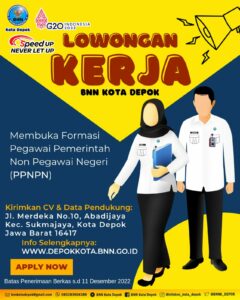 PENERIMAAN PEGAWAI PEMERINTAH NON PEGAWAI NEGERI (PPNPN) BADAN NARKOTIKA NASIONAL KOTA DEPOK TAHUN ANGGARAN 2023