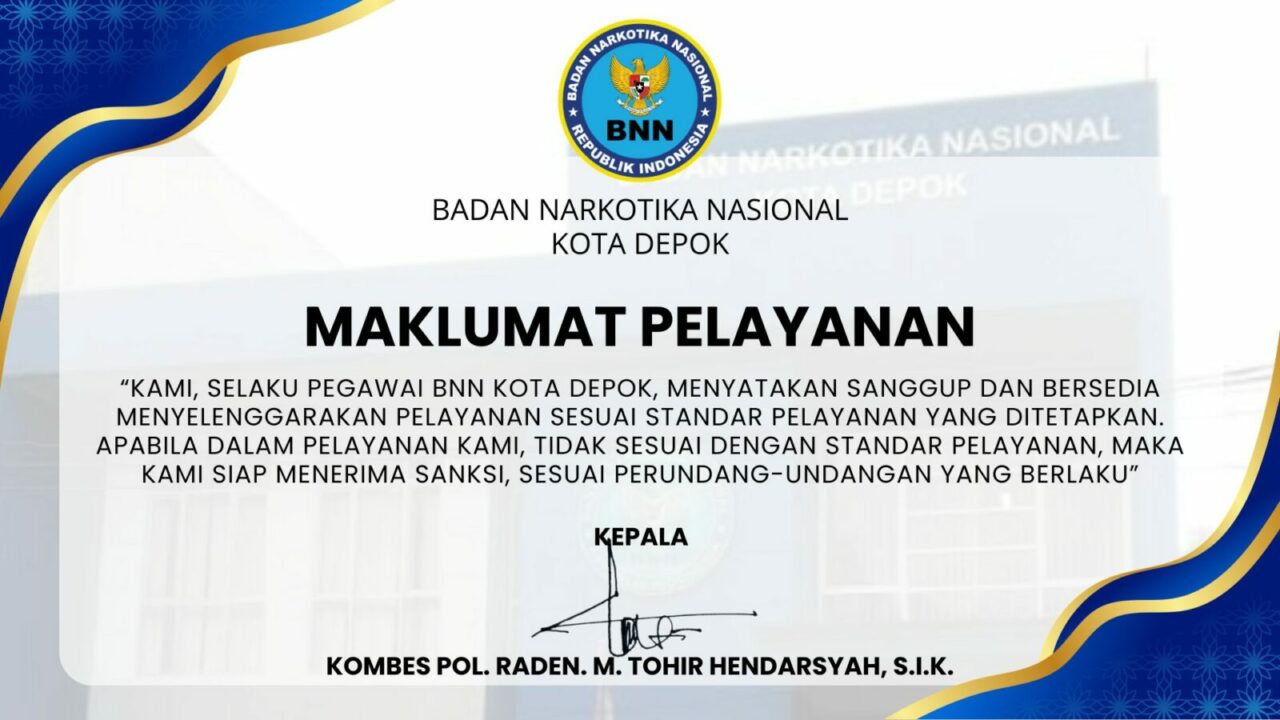 MAKLUMAT PELAYANAN BNN KOTA DEPOK